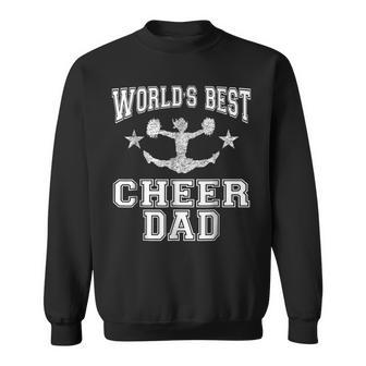 Worlds Best Cheer Dad Cheerleading Gift For Mens Sweatshirt | Mazezy