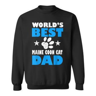Worlds Best Maine Coon Cat Dad Owner Lover Gift Sweatshirt | Mazezy