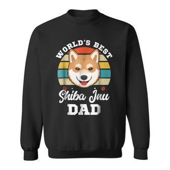Worlds Best Shiba Inu Dad Dog Lover Sweatshirt | Mazezy