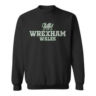 Wrexham Wales Retro Vintage V3 Men Women Sweatshirt Graphic Print Unisex - Thegiftio UK