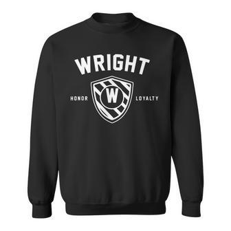 Wright Family Shield Last Name Crest Matching Reunion Sweatshirt - Seseable