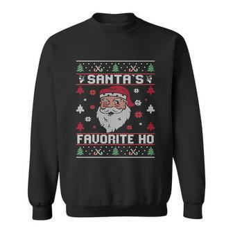 Wsantas Favorite Ho Gift Rude Offensive Ugly Christmas Sweater Great Gift Sweatshirt - Monsterry UK
