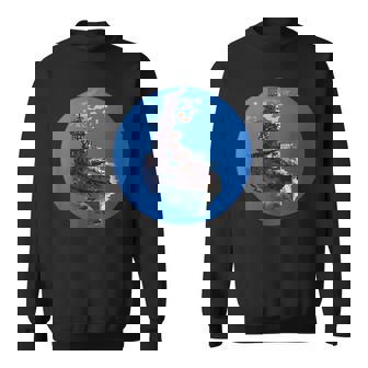 Ww2 Warship Battleship Destroyer Cruising Seas Sweatshirt | Mazezy