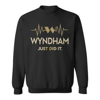 Wyndham Just Did I Personalized Last Name Sweatshirt - Seseable