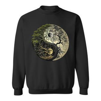 Yin Yang Tree Of Life Funny Sweatshirt | Mazezy