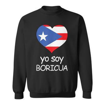 Yo Soy Boricua I Am Puerto Rican Puerto Rico Flag Sweatshirt | Mazezy