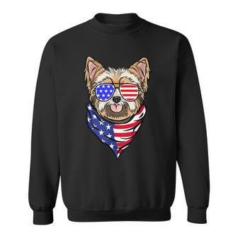 Yorkshire Terrier 4Th Of July Funny Patriotic Dog Lover Sweatshirt | Mazezy