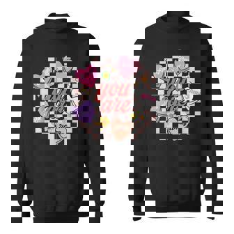 You Are Enough Worthy Loved Strong Capable Heart Valentines Sweatshirt | Seseable FR