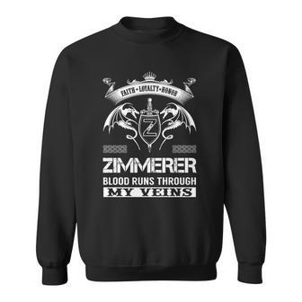 Zimmerer Blood Runs Through My Veins Sweatshirt - Seseable