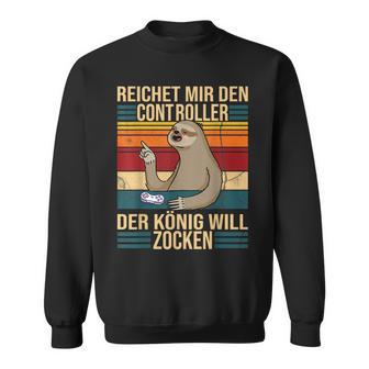 Zocken Reichet Mir Den Controller König Ps5 Konsole Gamer V2 Sweatshirt - Seseable