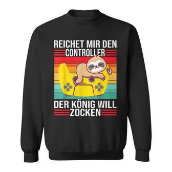 Zocken Reichet Mir Den Controller König Ps5 Konsole Gamer V4 Sweatshirt - Seseable