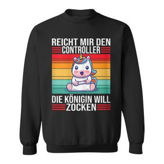 Zocken Reicht Mir Den Controller Königin Ps5 Konsole Gamer Sweatshirt - Seseable