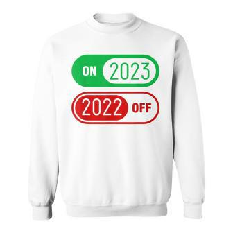2023 On 2022 Off Funny Switch Happy New Year 2023 Family Pjs Men Women Sweatshirt Graphic Print Unisex - Thegiftio UK