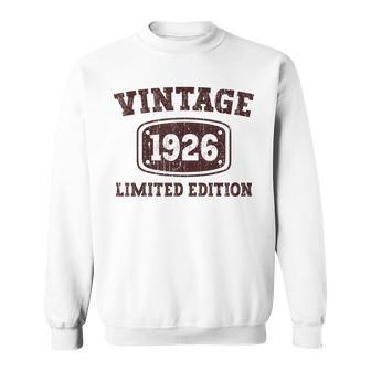 97 Year Old Vintage 1926 Happy 97Th Birthday Gifts Women Men Sweatshirt - Seseable