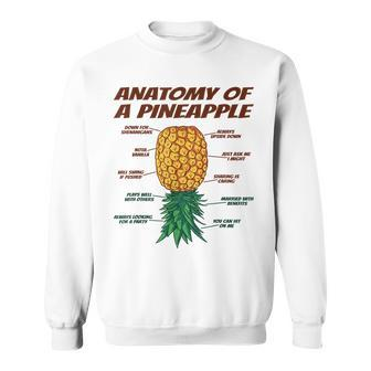 Anatomy Of A Pineapple - Upside Down Pineapple Swinger Sweatshirt | Mazezy