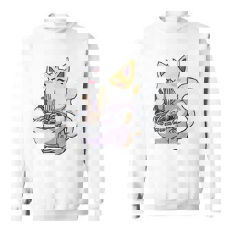 Anime Cat Eating Ramen Sweatshirt - Thegiftio