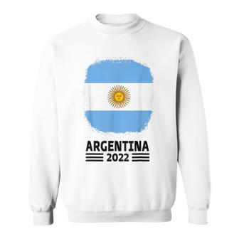Argentina Flag Soccer Jersey Football Fans Men Women Sweatshirt Graphic Print Unisex - Seseable