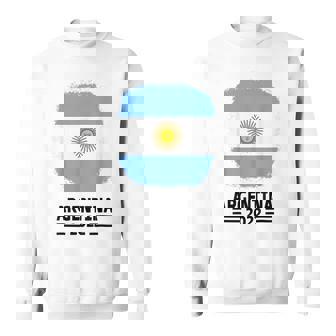 Argentina Flag Soccer Jersey Football Fans Men Women Sweatshirt Graphic Print Unisex - Seseable