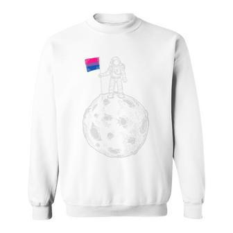 Astronaut Moon Bisexual Flag Space Lgbtq Gay Pride Sweatshirt - Monsterry
