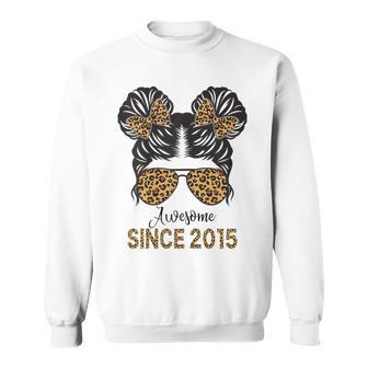 Awesome Since 2015 8 Year Old Girl 8Th Birthday Sweatshirt | Mazezy