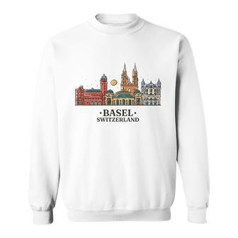 Basel Switzerland Skyline Sweatshirt - Thegiftio UK