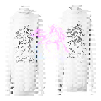 Believe In Magic Einhorn-Sweatshirt, Vintage-Fantasiekunst für Pferdefans - Seseable