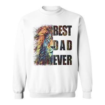 Best Dad Ever Lion Gift For Mens Sweatshirt | Mazezy