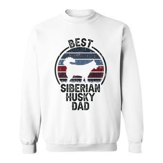 Best Dog Father Dad - Vintage Siberian Husky Sweatshirt - Seseable