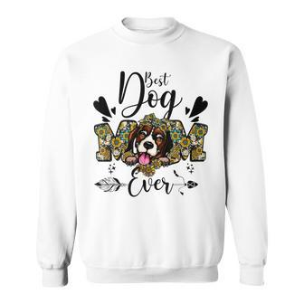 Best Dog Mom Ever Cute Beagle Dog Lover Mothers Day Sweatshirt | Mazezy