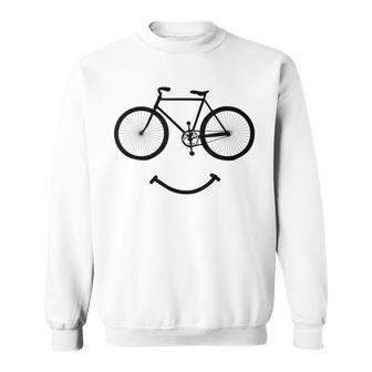 Bicycle And Smile Bicycling Black Sweatshirt | Mazezy