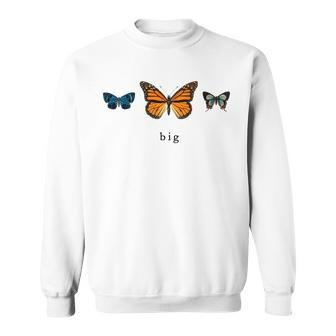 Big Pledge Rush Alumnae Sorority Vintage Butterflies Sweatshirt - Seseable
