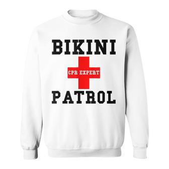 Bikini Patrol Funny Beach Men Women Sweatshirt Graphic Print Unisex - Seseable