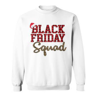 Black Friday Squad  Buffalo Plaid Leopard Printed Gift Sweatshirt