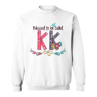 Blessed To Be Called Kk Colorful Gifts Grandma Sweatshirt | Mazezy