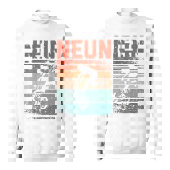 BMX Fahrer Fan Sweatshirt für Kinder, Vintage 9. Geburtstag Junge - Seseable