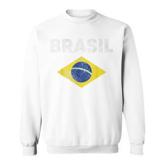 Brasil Flag Soccer Fans Brazilian Futebol Jersey Brasil Men Women Sweatshirt Graphic Print Unisex - Seseable