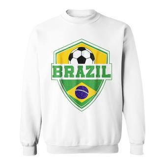Brazil Soccer Jersey 2022 World Brazilian Football Fan Men Women Sweatshirt Graphic Print Unisex - Thegiftio UK