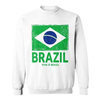 Brazilian Flag Idea For Men & Brazil Flag Heritage Men Women Sweatshirt Graphic Print Unisex - Seseable