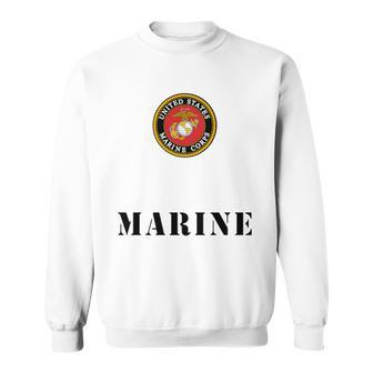 Brother Of A United States Marine Custom Design Template Men Women Sweatshirt Graphic Print Unisex - Thegiftio UK