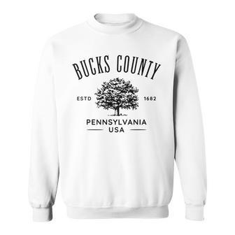 Bucks County Pa Vintage Design Souvenir Sweatshirt - Seseable