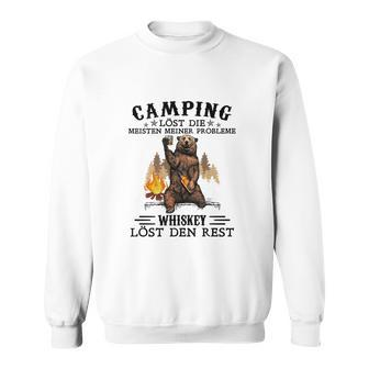 Camping und Whiskey Sweatshirt, Lustige Outdoor Abenteuer Sprüche - Seseable