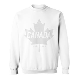 Canada Maple Leaf - Canada Est 1867 Vintage Sport Sweatshirt - Seseable