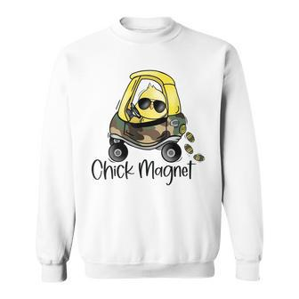 Chick Magnet Funny Easter Cute Baby Chicken Lover Kids Boys Sweatshirt | Mazezy