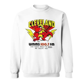 Cleveland Wmms Loo7 Fm For Those About To Rock We Salute You Sweatshirt | Mazezy