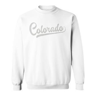 Colorado Baseball Fan Vintage Rocky Mountains Sweatshirt - Seseable