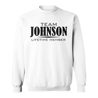 Cornhole Team Johnson Family Last Name Top Lifetime Member Men Women Sweatshirt Graphic Print Unisex - Seseable