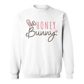 Cute Easter Bunny Vintage Happy Easter Honey Bunny Sweatshirt - Seseable