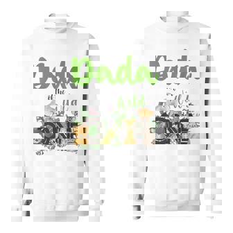 Dada Of The Wild One Zoo Birthday Safari Jungle Animal Dad Sweatshirt - Thegiftio