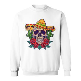 Day Of The Dead Sugar Skull Cinco De Mayo Sweatshirt | Mazezy