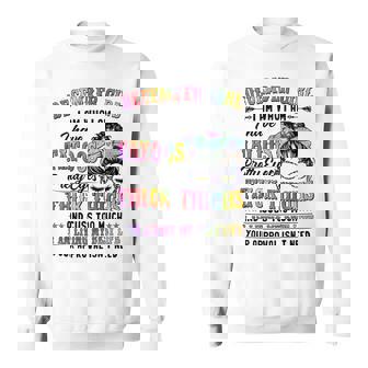 December Girl I Am Who I Am I Have Tatoos Pretty Eyes Thick Thighs And Cuss Too Much I Am Living My Best Life Your Approval Isn’T Need Sweatshirt | Seseable CA